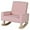 Pink, variant on Toddler Rocking Chair, Kids Sofa Chair with Solid Wooden Frame and Linen Fabric, Kids Rocking Chair for Nursery, Living Room, Bedroom, Playroom, Age 3-5 Years, Pink/Blue