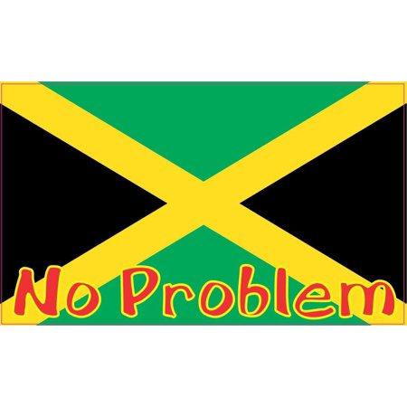 5in x 3in Jamaica Jamaican No Problem Flag Bumper magnet  Vinyl Car magnetic magnets