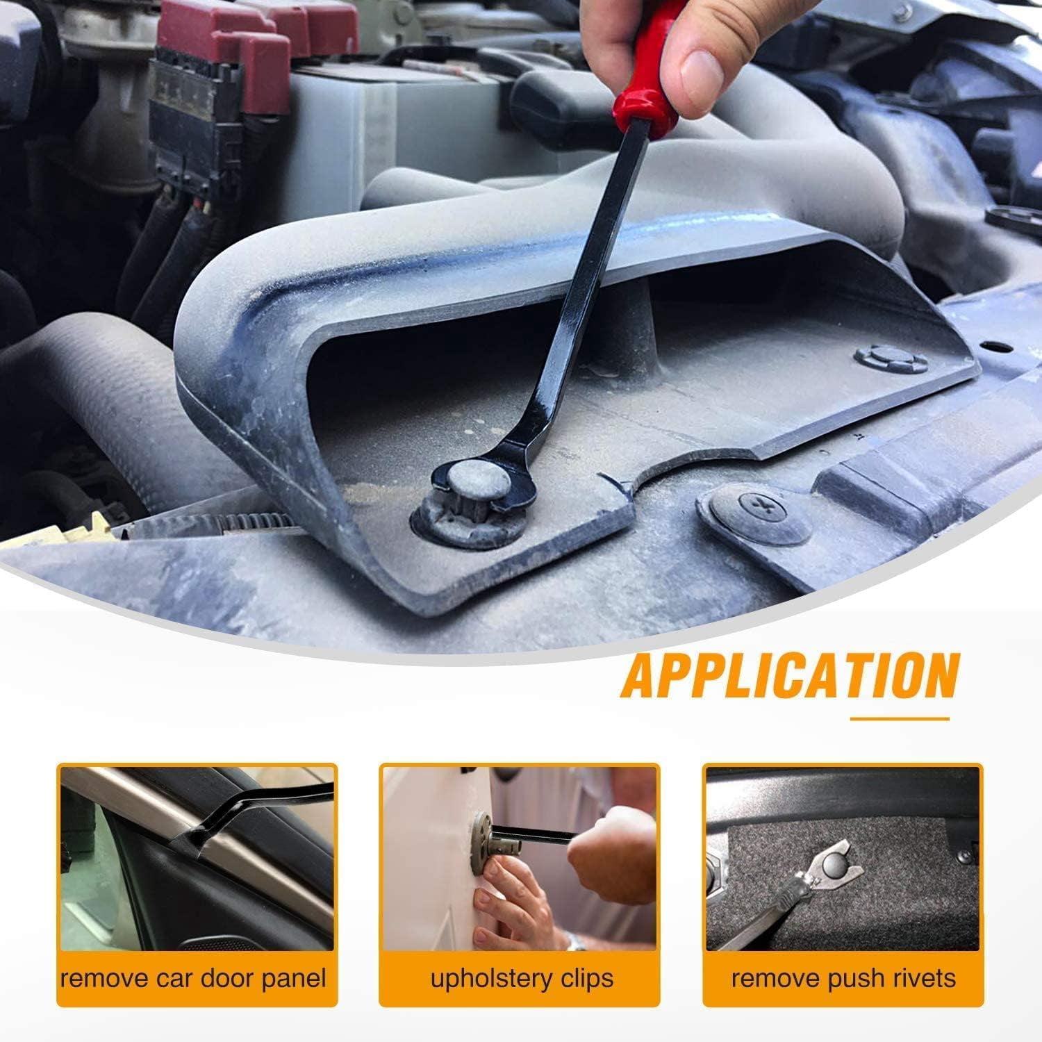 chasenew 5 PCS Nylon Auto Trim Removal Tool Kit No-Scratch Removal Tool Kit for Car Clip Panel & Audio Dashboard Dismantle Black