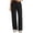 #A Black, variant on Taqqpue Women Dress Work Pants Solid Color Business Casual Stretchy Straight Wide Leg Pants Fall Winter Loose Fit Oversize High Waist Pants with Pockets for Women
