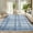 Blue, variant on Tzou Modern Geometric Runner Rug 2x6ft Washable Low Pile Indoor Carpet, Non-Slip & Stain-Resistant – Soft Machine-Woven Rug for Living Room, Dorm, Office