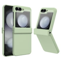 Deck for Samsung Galaxy Z Flip 6 Case with Hinge Protection, Z Flip 6 Case with Outer Screen Protection, HD Clearly Full body Shockproof Case for Samsung Galaxy z flip 6 (2024),Lightgreen