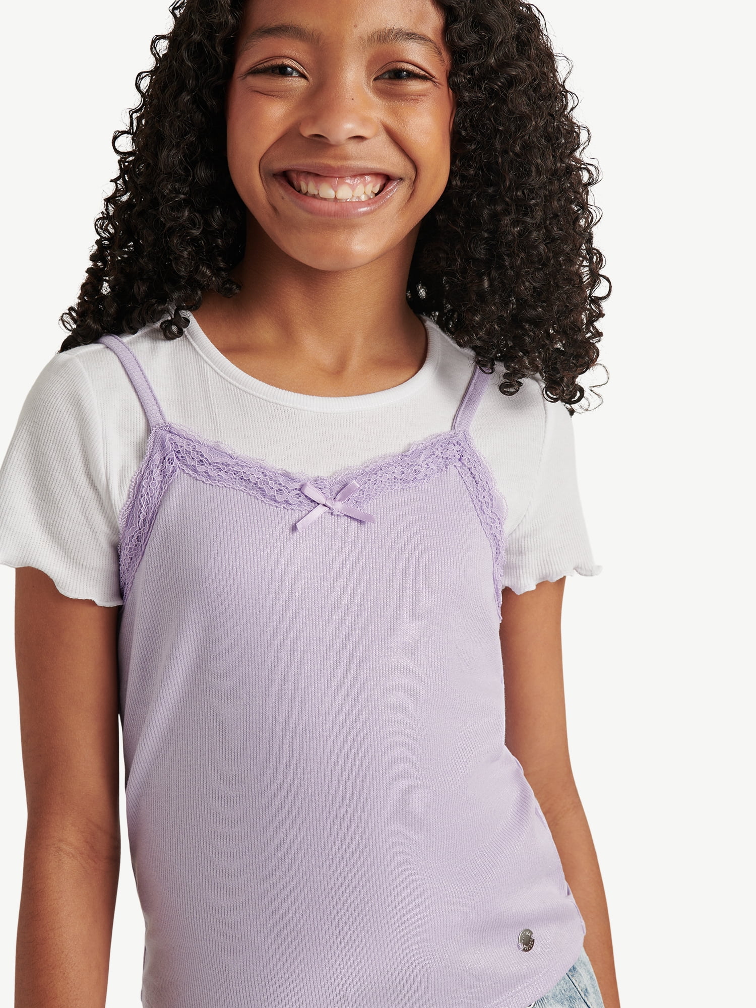 Justice Girls Shine Rib Twofer, Sizes XS - XLP