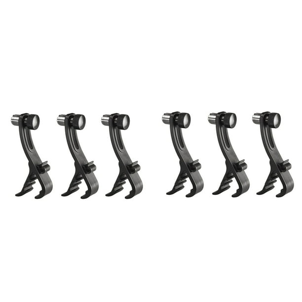 6 Piezas Clip Ajustable Clip de Tambor Montaje A Prueba de Golpes Abrazadera de MicróFono Montaje de Tambor Accesorios de Soporte de MicróFono