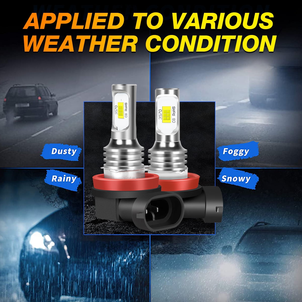 For Subaru Forester 2009-2018 LED Headlight High Low Beam Bulbs Combo Cool White