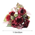 thumbnail image 3 of Artificial Peony Flowers Vintage Fake Peony Silk Flowers for Wedding Home Office Party Events Decoration, Pack of 1 (Red), 3 of 6