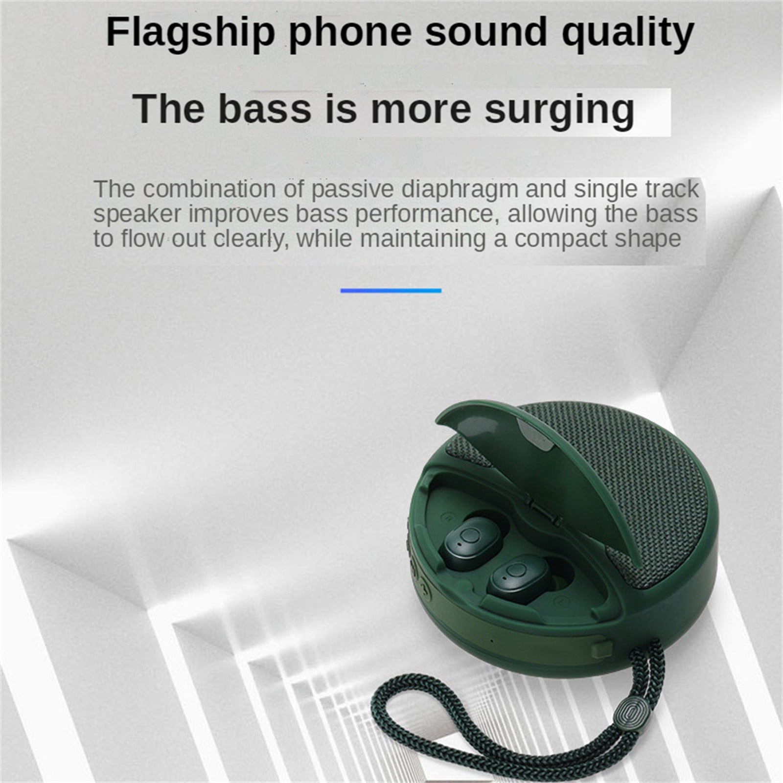 Bluetooth Earbuds Headset – Wireless Bluetooth Speaker Wireless Earphone Two-in-One Stereo Hands- Earbuds