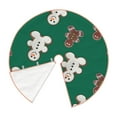 thumbnail image 3 of Bingfone Christmas Tree Skirt Mat Christmas Decoration Interior 48"-Gingerbread Snowman Cookies, 3 of 8