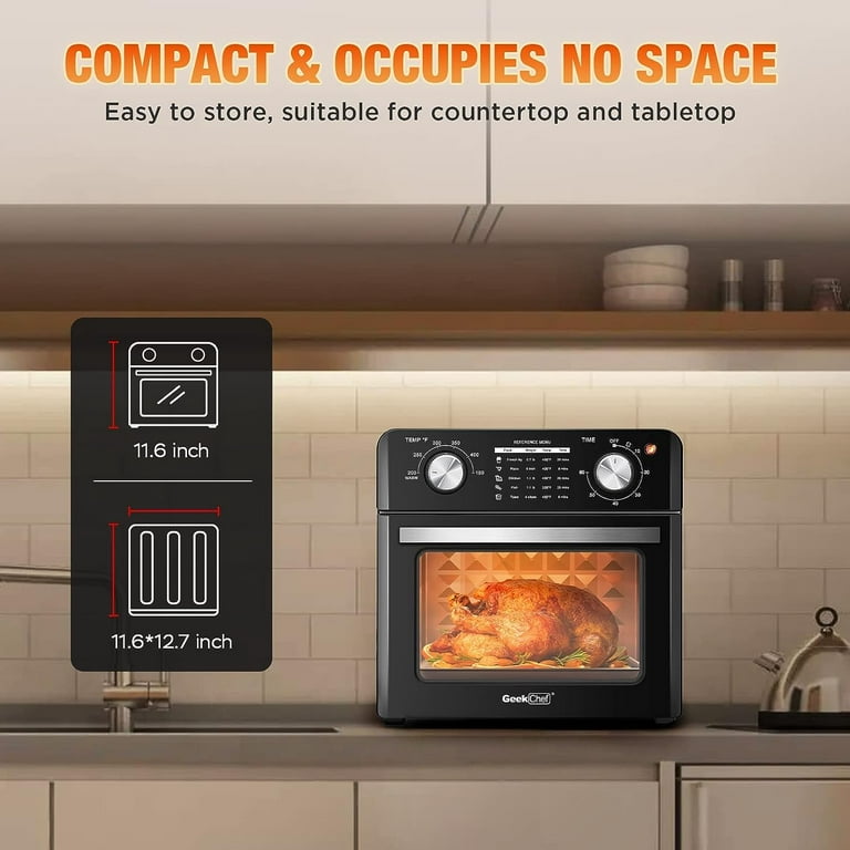 1600 W Red Rotisserie Oven and 12.7 Qt. Electric Air Fryer in 2023
