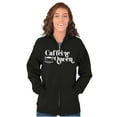 thumbnail image 4 of Caffeine Queen Coffee Addict Latte Womens Plus Size Graphic Zipper Hoodie Brisco Brands 2X, 4 of 5
