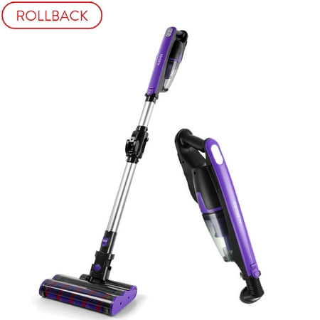 Eyugle Cordless Stick Vacuum Cleaner Ultra Lightweight Bagless Sweeper Pet Hair Electric Broom with Motorized Brush Head 22.2V/110W High-Power Cyclone Suction Rechargeable
