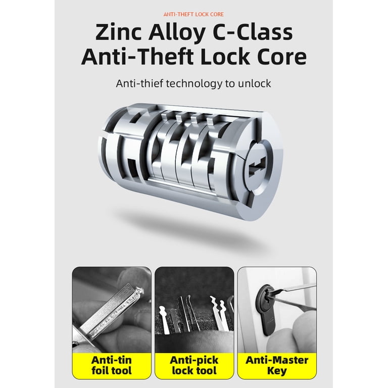 Cycling Bike Chain Lock - 85cm Length, 2.1cm Thick Metal Security Lock With 3 Keys For Bicycle, Scooter & Motorcycle