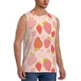 thumbnail image 2 of Kdxio Strawberry for Men's Muscle T-shirt,Sleeveless for Workout Running Athletic Gym Lounge Casual, 2 of 7