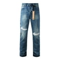 thumbnail image 2 of New Ksubi Men's Jeans 2025 High Quality Streetwear Slim Fit Stretch Jeans Baggy Ripped Straight Skinny Denim Pants, 2 of 7