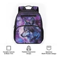 thumbnail image 6 of Uorisanigo Purple Galaxy Wolf School Backpack for Kids Boys Large Capacity, Lightweight Preschool Elementary Daypack with Adjustable Shoulder for Camping Travel, 6 of 7