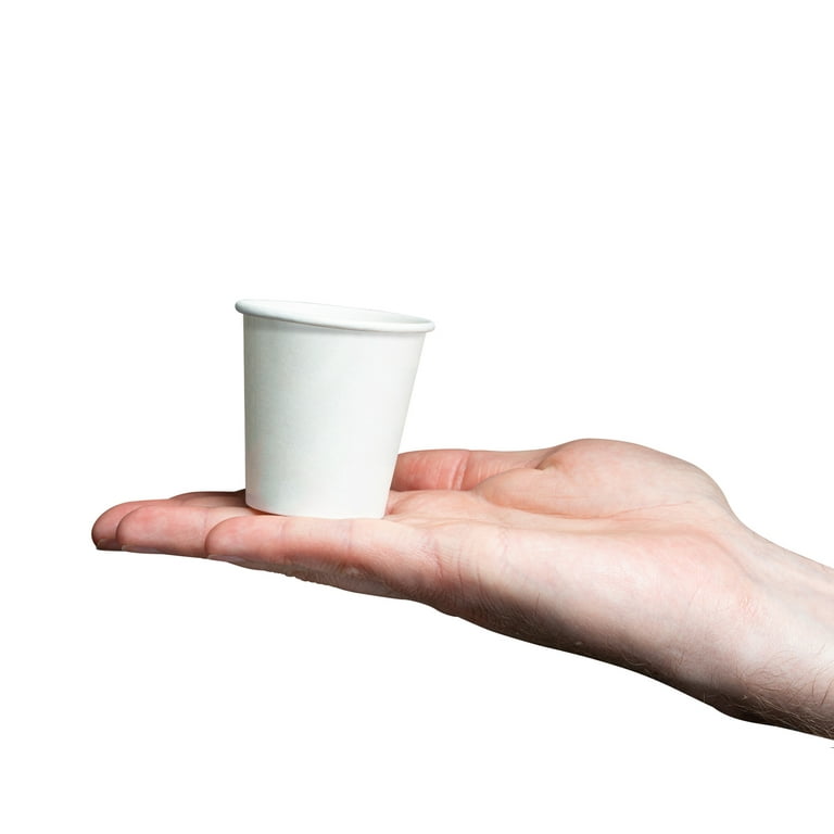 100 count 4 oz. Paper Cups Small Disposable Hot Coffee Espresso