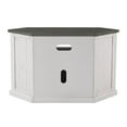 thumbnail image 6 of Bowery Hill Rustic Corner 50" Wood TV Stand in White Stand with Grey Top, 6 of 7