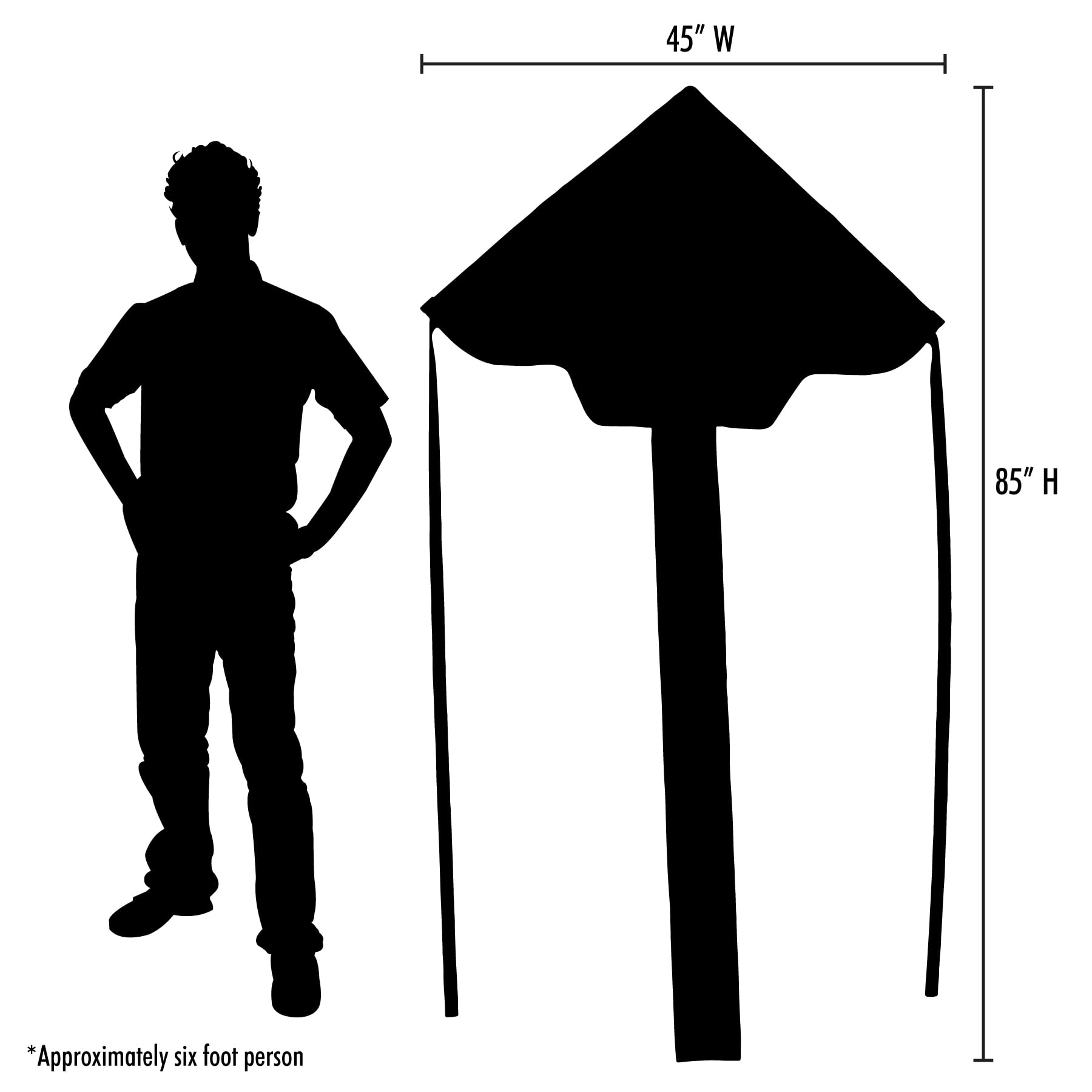 In the Breeze 3313 — 45-inch Dayglow Fly-Hi Kite - Fun, Easy Flying Kite