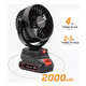 thumbnail image 3 of Mini Ventilador Portátil Recargable Inalámbrico 5inch Negro/Detalles Rojo, 3 of 5