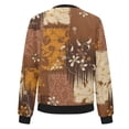 thumbnail image 5 of Women's Lightweight Floral Print Bomber Jacket Casual Zip-Up Long Sleeve Jacket with Pockets for Spring and Fall, 5 of 5