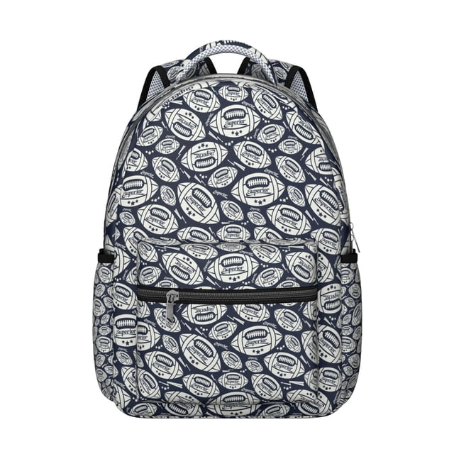 Students Football Sports Backpack Baseball Soccer Basketball Ball Game School Bag with Team Design, Durable and Adjustable Strap