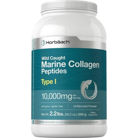 Marine Collagen Powder 2.2 lbs | Hydrolyzed Collagen Peptides | Unflavored | by Horbaach