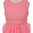 thumbnail image 2 of Little Girls Shiny Glitter Sparkle Waist Belt Flowers Girls Dresses Coral Size 4, 2 of 5