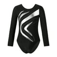 thumbnail image 3 of inlzdz Gymnastics Leotard for Girls Long Sleeve Shiny Rhinestone Ballet Dance Bodysuit Activewear Silver 6, 3 of 6