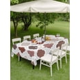 thumbnail image 3 of Moroccan Geometric Outdoor Tablecloth - 60x84 Inch Rectangle Dining Table Cover, Vintage Boho Rhombic Pattern Red Gray Waterproof Outdoor Table Cloth with Umbrella Hole & Zipper for Picnic/Patio, 3 of 7