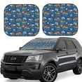 thumbnail image 6 of Kdxio Construction Vehicles Print 2-Piece Sun Shade Front Windshield - Foldable Car Front Window Sunshades for Most Sedans SUV Truck, 6 of 6