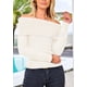 thumbnail image 3 of Suéter PRETTYGARDEN de Hombros Descubiertos con Canalé Talle S, 3 of 8