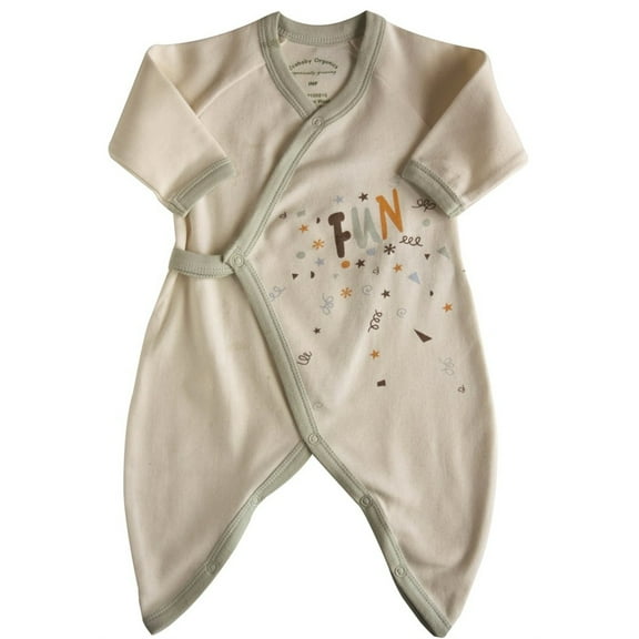 Organic Cotton Kimonos - Fun Print on Natural