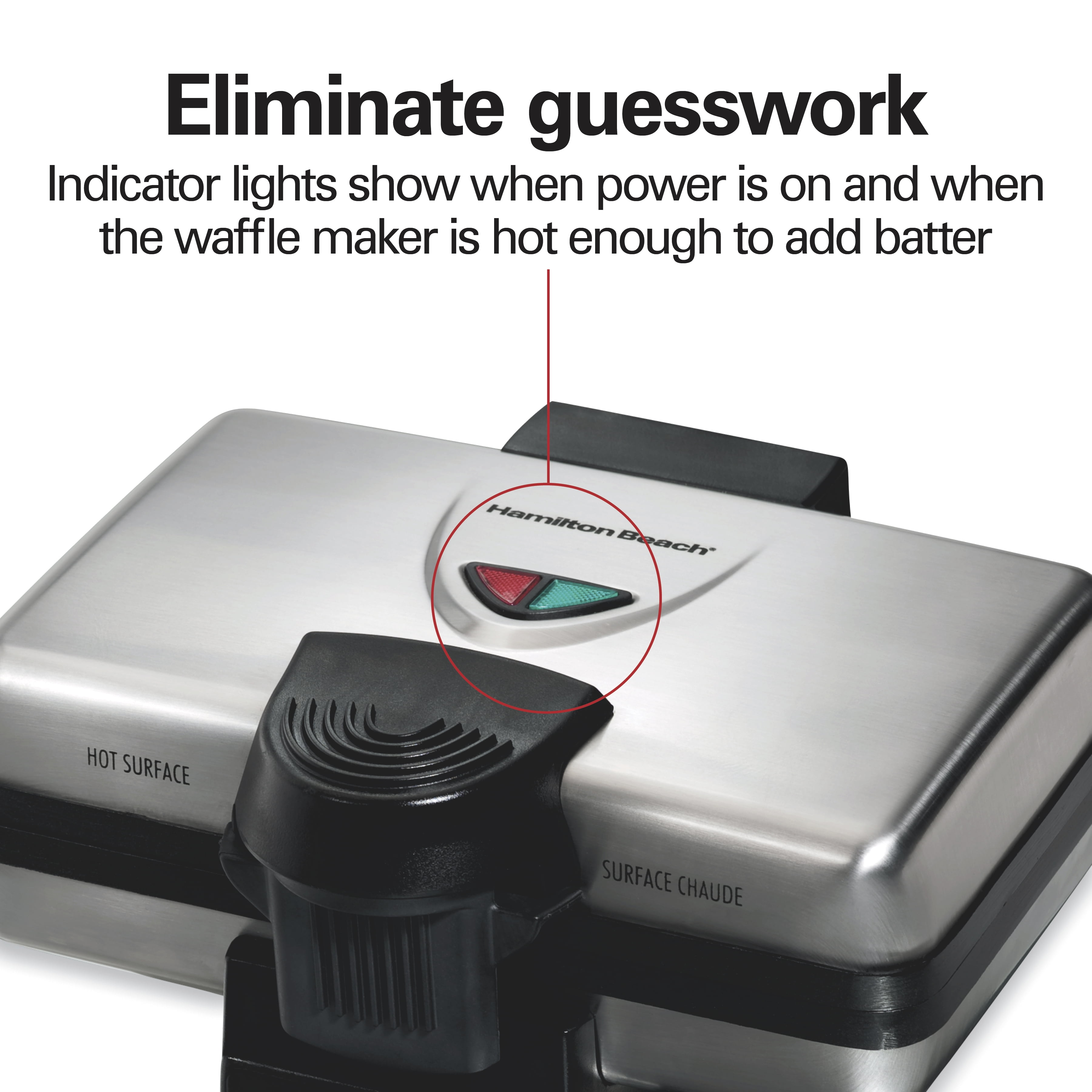 Hamilton Beach Belgian-Style Waffle Maker with Non-Stick