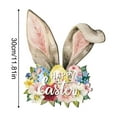 thumbnail image 2 of 2026 New Easter Decorations Door Hanging Sign Wreath Happy EasterBunny Ear Flowers Wooden Door Sign Welcome Seasonal Spring Wreath Sign for Tree, Door, Wall, Party Supplies, 2 of 8