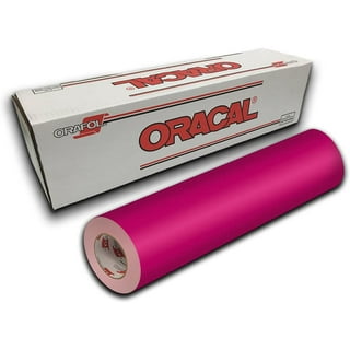 24 x 20 ft Roll of glossy Hottest Pink Repositionable Adhesive-Backed Vinyl  for Craft Cutters, Punches and Vinyl Sign Cutters 