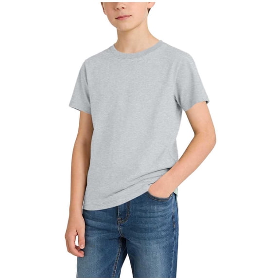 HBGVBA Boy's Short Sleeve T-Shirts,Casual Tops for Kids,Boys Girls Solid Color Crewneck Tees Casual Comfortable Tops 1-15 Years Old Kids T-Shirts