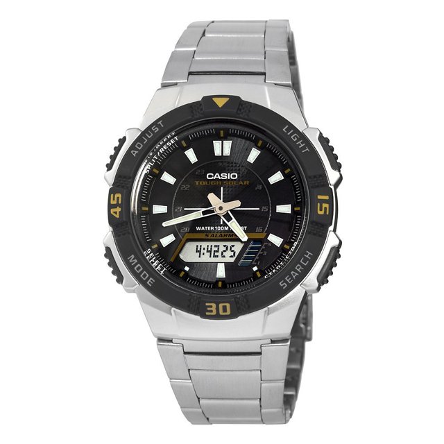 Reloj analógico-digital multifunción solar delgado para hombre de Casio Casio AQS800WD-1EV