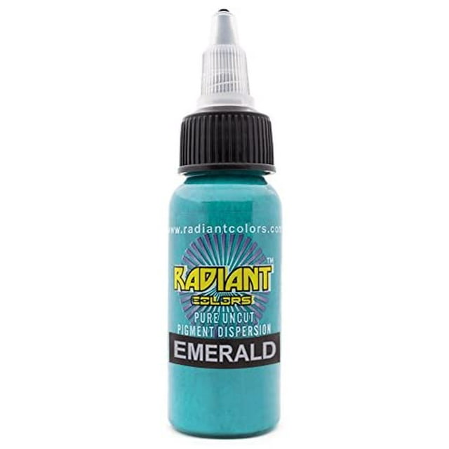 Radiant Colors Encre à Tatouage - Émeraude 1 Oz