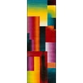 thumbnail image 3 of Contemporary 3x8 Area Rug (2'7'' x 7'3'') Abstract Multi-Color Indoor Runner Easy to Clean, 3 of 7