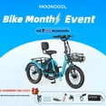 thumbnail image 5 of MOONCOOL TK Pro Foldable Electric Tricycle W/ Rearview mirror accessory Kit, 1500W Motor 48V 20Ah Battery, 20" Fat Tire Three Wheel 6-Speed Electric Mountain Bicycle for Adults, 5 of 19