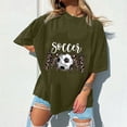thumbnail image 4 of Tops de manga corta con hombros caídos informales de verano para mujer, camisetas divertidas con cuello redondo y estampado de béisbol OAVQHLG3B Store  lin121212, 4 of 5