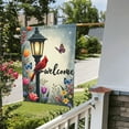 thumbnail image 5 of Spring Garden Flag welcome for Outside A Red Bird Sitting On Top Of A Lamp Post In The Snow.12×18 In Double Yard Flag Outdoor Farmhouse Decoration Home Festival, 5 of 6