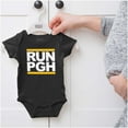 thumbnail image 5 of Run Pittsburgh Pennsylvania PA Romper Boys or Girls Infant Baby Brisco Brands NB, 5 of 6
