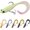 A3-4"-1/2oz, variant on Duramax TPE Soft Fishing Lures with BKK Hooks, Easy Catch Curly & T-Tail for Trembly Sinking & Vibrating Swim, UV or Glow Effect for All Conditions, Pre-rigged Swimbait for Bass Trout Crappie