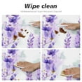 thumbnail image 6 of YFYANG Round Fitted Table Cloth, Waterproof Purple Lavender Watercolor Doodle Pattern Polyester Table Cover, Indoor Outdoor Decorative Tablecloths with Elastic Edge, 6 of 7