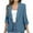 Blue, variant on Otntypg Women's Ruched 3/4 Sleeve Blazers Lightweight Slim Fit Single Breaster Blazer Jackets with Padded Shoulder for Business Casual Khaki XXL