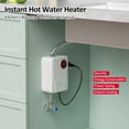 thumbnail image 4 of Compact Instant Electric Water Heater 3000W 110V, Mini Tankless Design for Home Use, Digital Temperature Display, Ideal for Kitchen and Shower, US Plug, Model XY-FA, White, 4 of 6