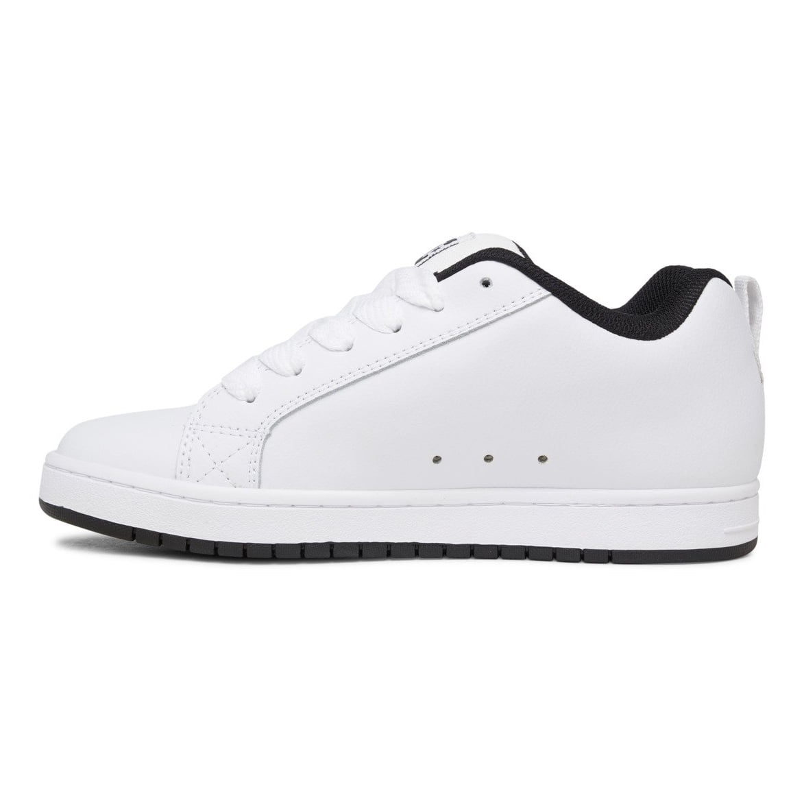 DC Men's Court Graffik Skate Shoe  WT/BLK/BLK