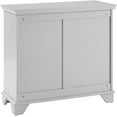 thumbnail image 4 of Crosley Furniture Lydia Panier en Bois d'Ingénierie et Lin, Gris/chrome, 4 of 22