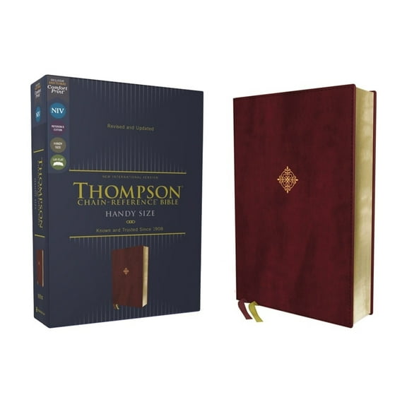 Niv, Thompson Chain-Reference Bible, Handy Size, Leathersoft, Burgundy, Red Letter, Comfort Print, (Hardcover)